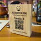 Totem in legno con QR Code inciso menù digitale inciso al laser