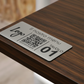 qr code tavolo ristorante economici in ottone per menu abs da tavolo Portamenu