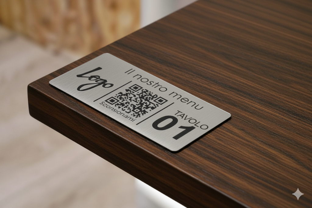 qr code tavolo ristorante economici in ottone per menu abs da tavolo Portamenu