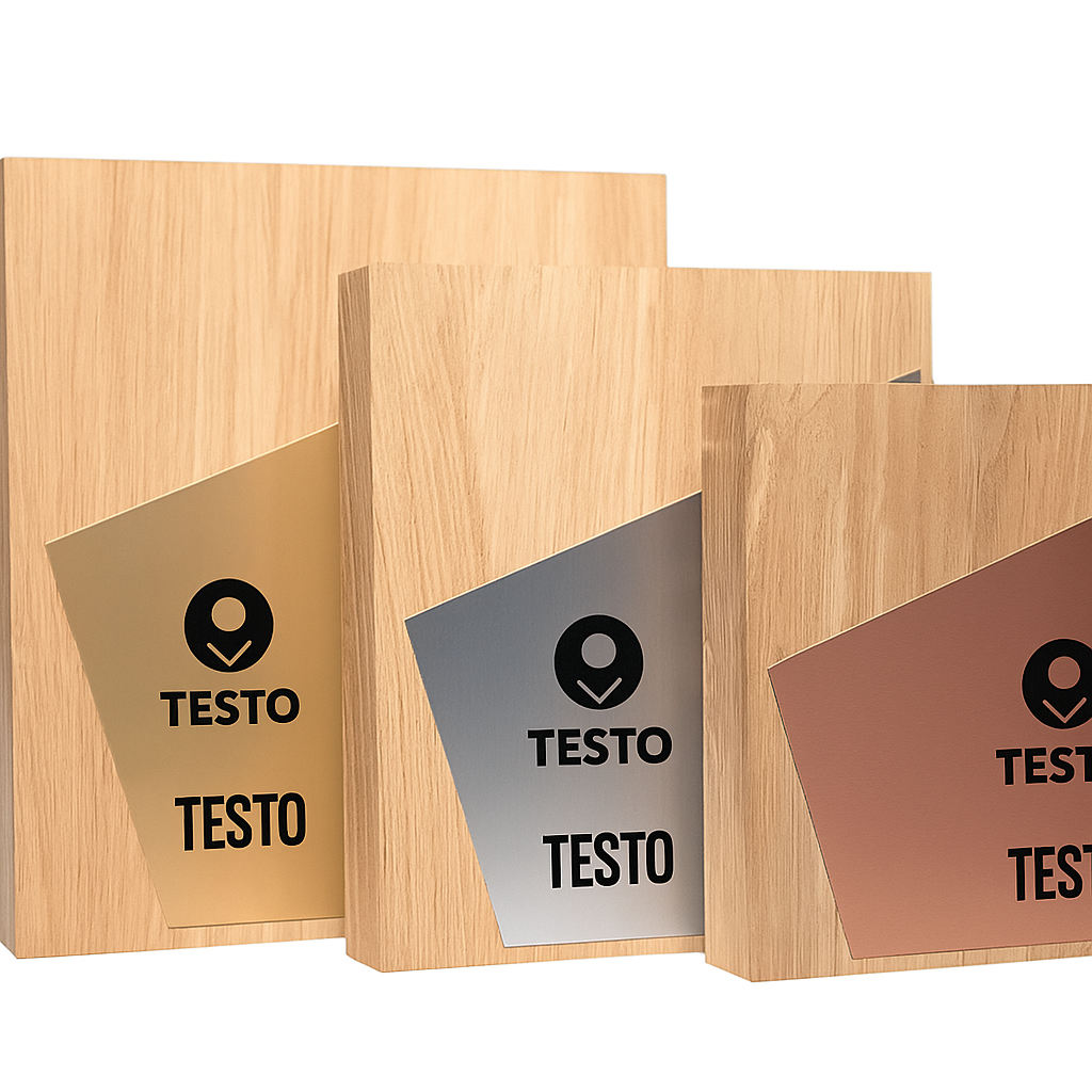 Trofeo personalizzabile quadrato bronzo in pino massello, premio quadrato personalizzato abbinato a cornice flessibile in ottone, targa di riconoscimento, targa per traguardo raggiunto