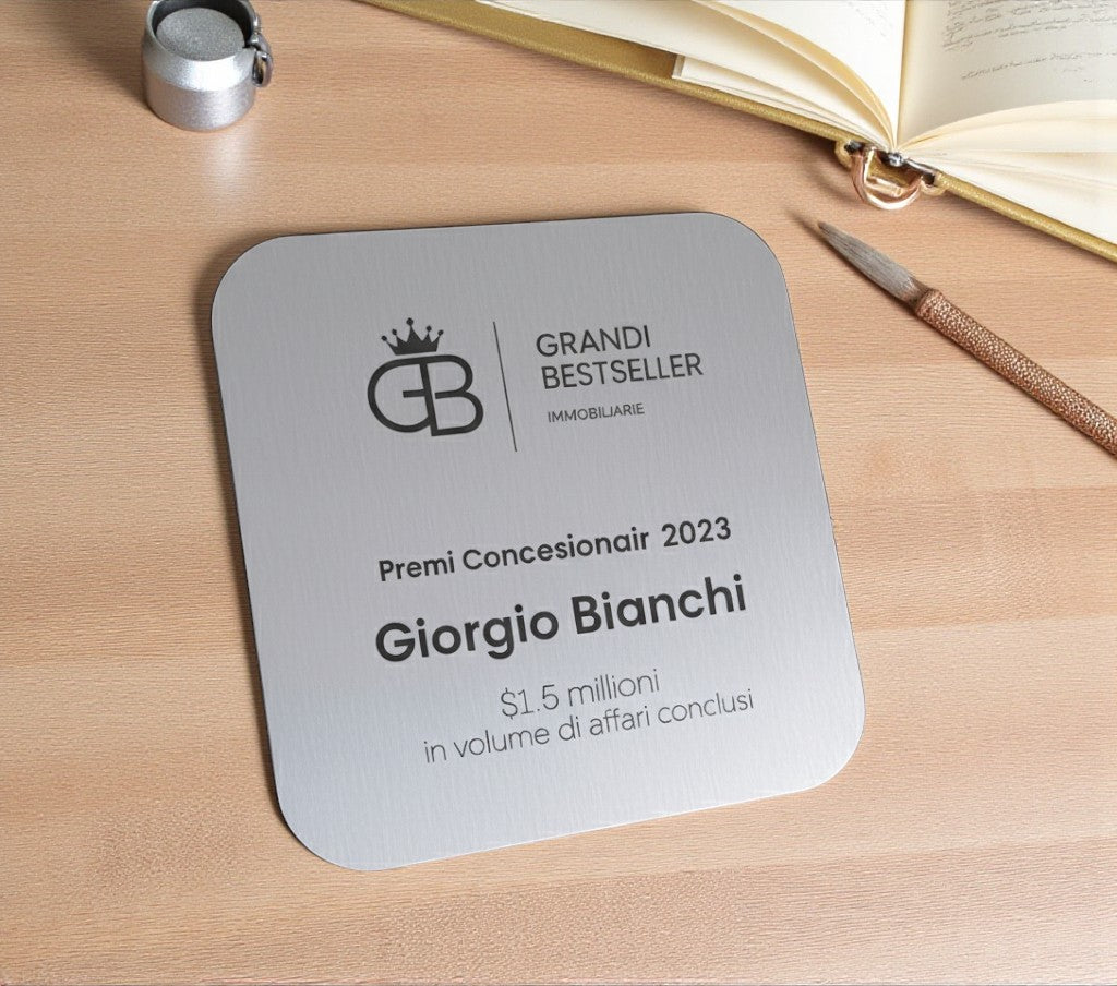 Trofeo in legno personalizzato argento, premio per il miglior dipendente, premio per il miglior team, trofeo personalizzato per il partner dell'anno, premio di apprezzamento (Copia)