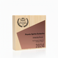 Trofeo personalizzabile quadrato bronzo in pino massello, premio quadrato personalizzato abbinato a cornice flessibile in ottone, targa di riconoscimento, targa per traguardo raggiunto