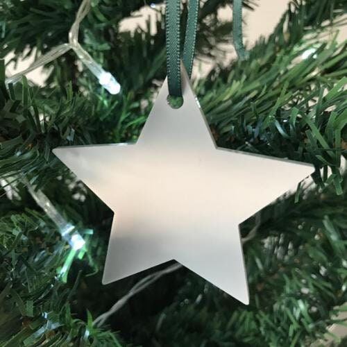 stella in plexiglas trasparente,nero specchiato  per Natale Decorazioni, confezione da 10