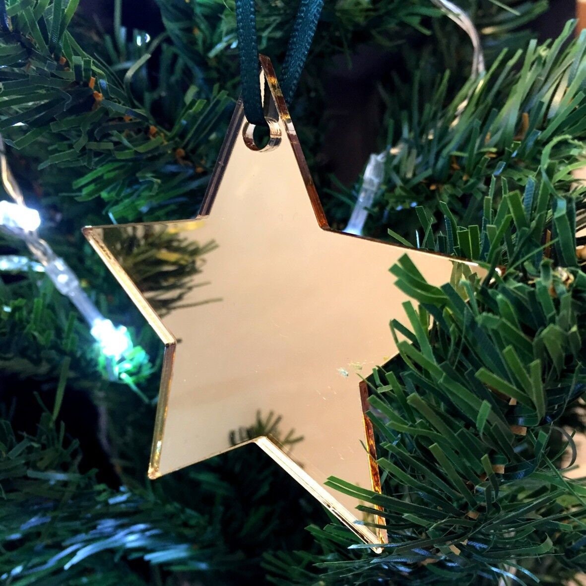 stella in plexiglas trasparente,nero specchiato  per Natale Decorazioni, confezione da 10