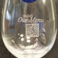 Bicchieri da vino bianco personalizzati con incisione laser nomi, loghi invia il tuo design regalo / bar / ristoranti / hotel /bnb