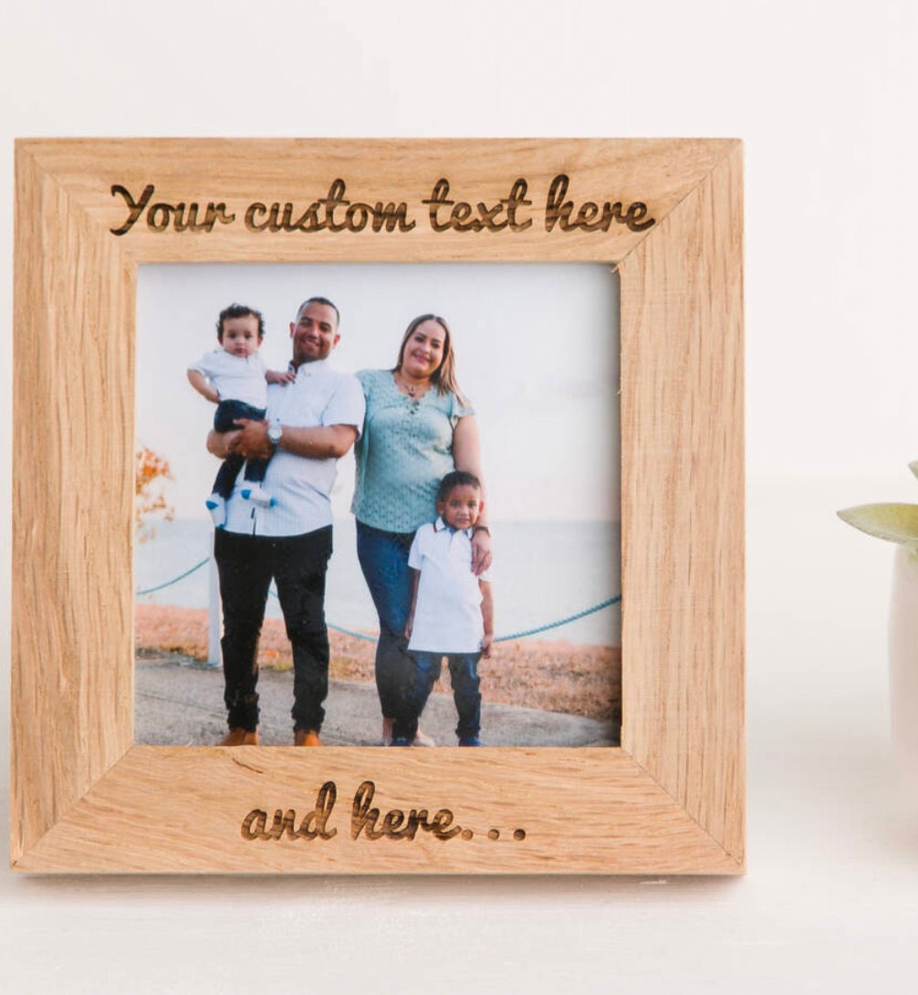 Portafoto personalizzato in legno con incisione laser perfetto regalo per amica nozze matrimonio san valentino