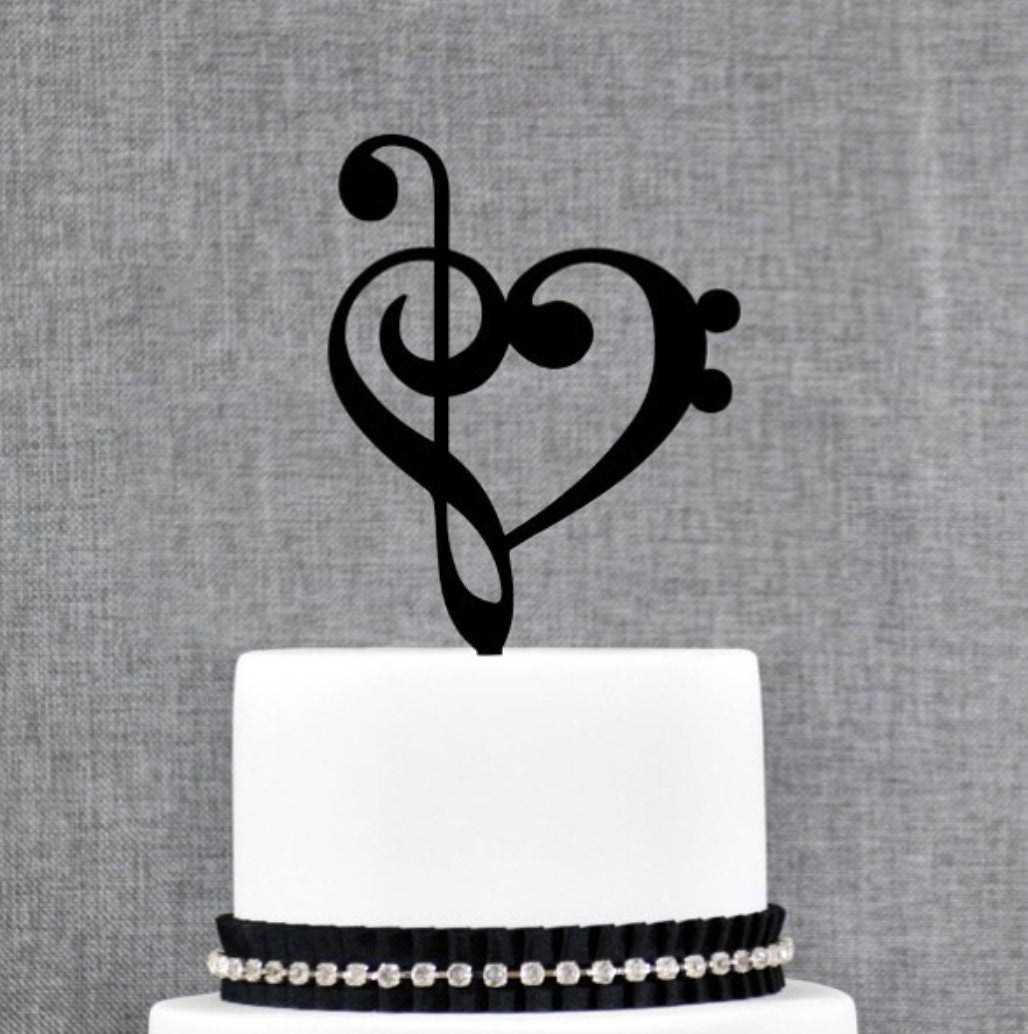 cake topper personalizzato nota musicale cuore in plexiglas a forma di cuore cuore