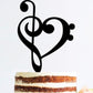 cake topper personalizzato nota musicale cuore in plexiglas a forma di cuore cuore