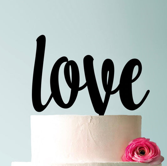 cake topper personalizzato love in plexiglas sagomato tagliato laser