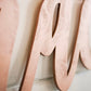 Scritta o nome  in legno verniciato personalizzato con colore a scelta Battesimo Matrimonio Nozze / Comunione idea regalo per bambini sposi