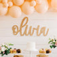 Scritta o nome  in legno verniciato personalizzato con colore a scelta Battesimo Matrimonio Nozze / Comunione idea regalo per bambini sposi