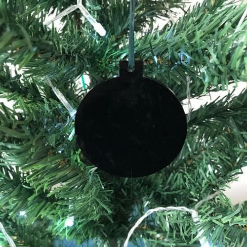 pallina in plexiglas trasparente,nero specchiato  per Natale Decorazioni, confezione da 10