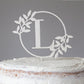 cake topper lettera floreale per torte sposi compleanni eventi in legno o plexiglas