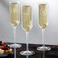 flute da champagne spumante prosecco personalizzati con incisione laser nomi, loghi invia il tuo design regalo / bar / ristoranti / hotel