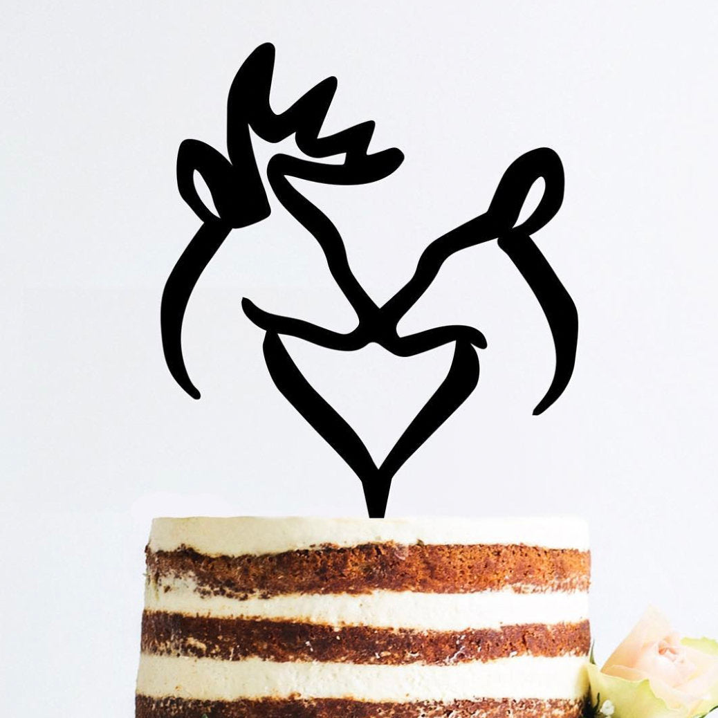 cake topper cerchi innamorati personalizzato  in plexiglas