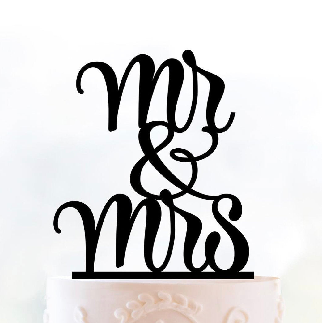 cake topper personalizzato mr and mrs in plexiglas sagomato tagliato laser