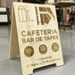 Insegna in legno bar da terra personalizzato / Display market stall/ Display logo/ targa in legno incisa / Segno commerciale creativo /