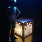 cubo in legno luminoso traforato personalizzato luminoso rgb  / Logo aziendale / Display logo/ Mercato brandizzato /
