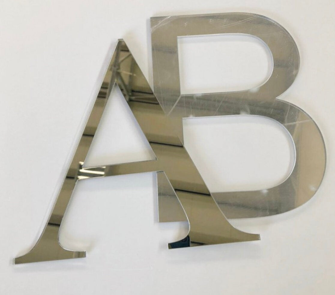 lettere plexiglas argento specchio oro su misura taglio laserLettere acriliche dorate Segno acrilico personalizzato Decorazione matrimonio