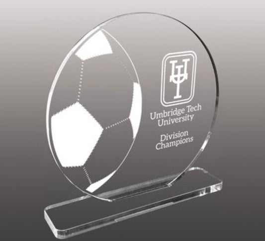 premio calcio soccer pallone da calcio in plexiglas trofeo economici Mini premio acrilico inciso al laser personalizzato premiazione coppa