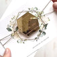 calamita esagonale in plexiglass specchiato rettangolare oro o argento Battesimo / Matrimonio / Nozze / Comunione