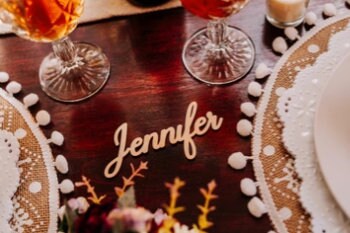 Etichette Tag In Legno Da Pianta Esagonali "Let Love Grow" Con - Foto 5