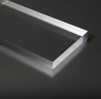 Blocco di plexiglass 50 mm, pannello plexiglass trasparente - vetro acrilico, lastra di plexiglass trasparente su misura